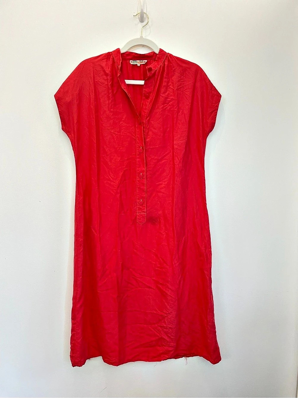 Vintage Red Midi Dress Size Large Like New